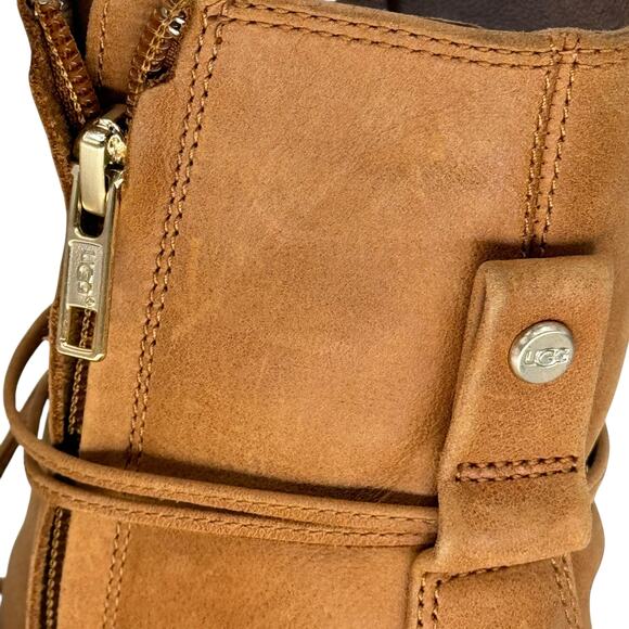 UGG Oriana Chunky Rustic Boot Women's SZ 7.5 Brown Boho Rugged Cottage Core - Picture 7 of 12